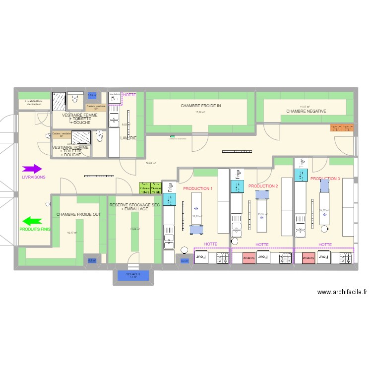 Atelier 13 - Shared Kitchen Anderlecht cuisine séparée. Plan de 0 pièce et 0 m2