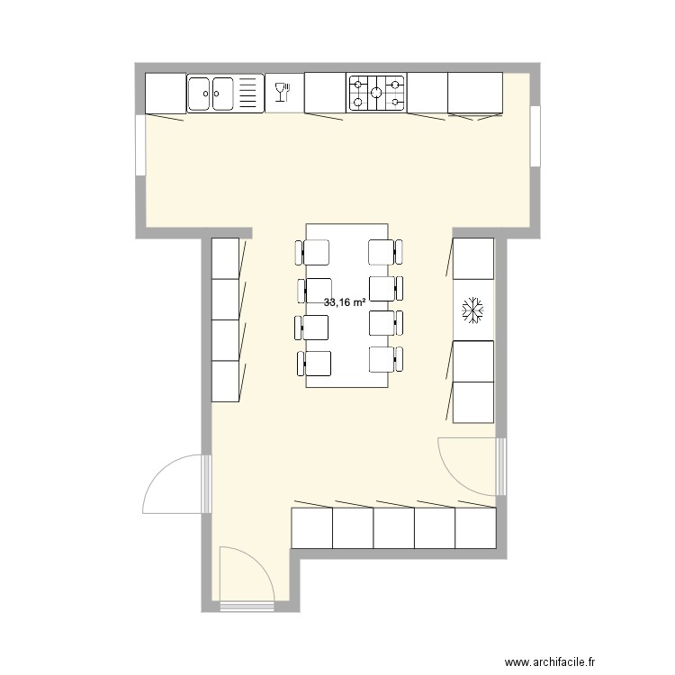 cuisine. Plan de 0 pièce et 0 m2