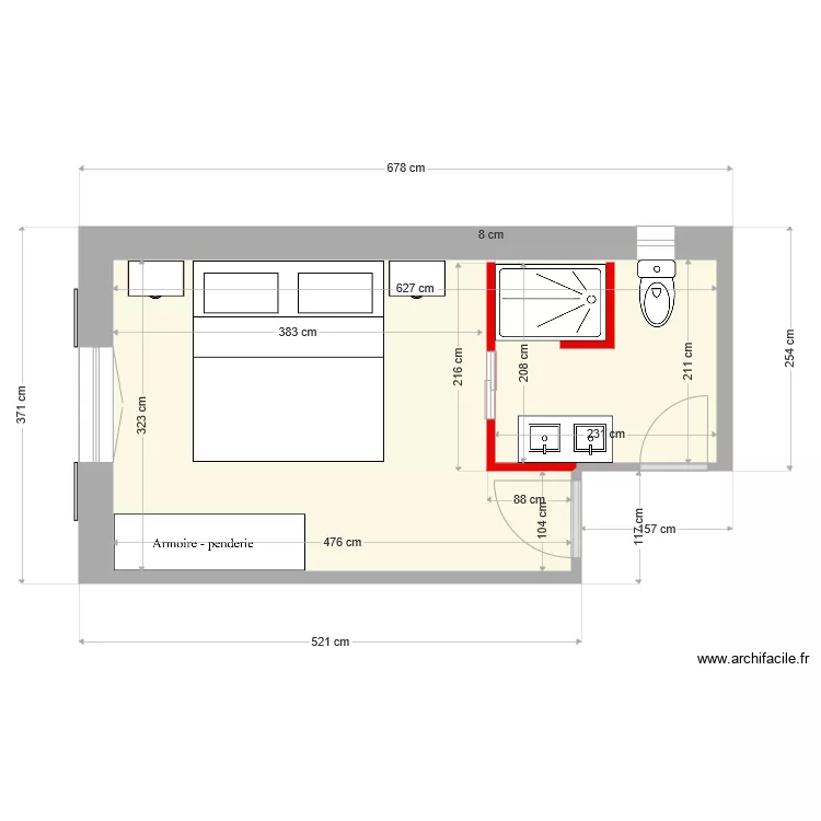 VARIANTE 3  FAMILLE TROILLET . Plan de 