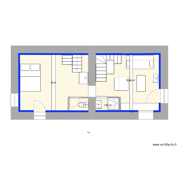 PM N1cuisine avec esc semi héli. Plan de 0 pièce et 0 m2