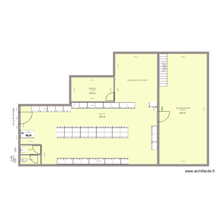 TAKY MARKET AVANT TRAVAUX. Plan de 0 pièce et 0 m2