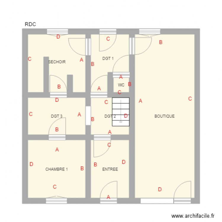 BRISSAUD. Plan de 0 pièce et 0 m2