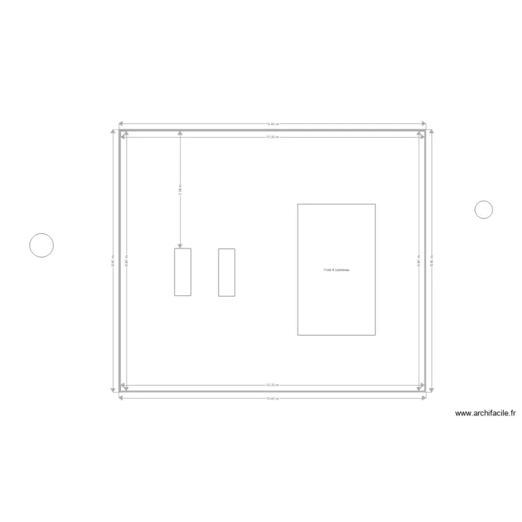 Dalle Garage Poussan . Plan de 