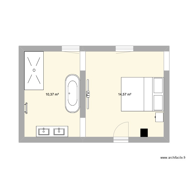 SDB 1 er etage JH. Plan de 0 pièce et 0 m2