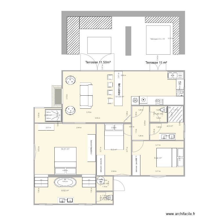 B 48 projet 2. Plan de 0 pièce et 0 m2