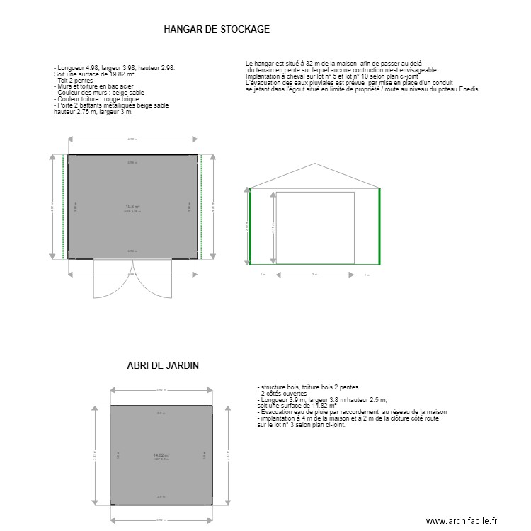 Maubec abri de jardin. Plan de 0 pièce et 0 m2