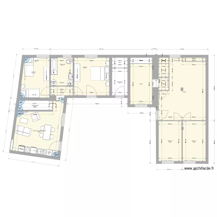 appart4 et 6. Plan de 