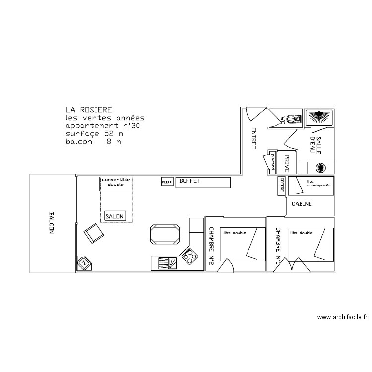 Plan appartement Dumont. Plan de 0 pièce et 0 m2