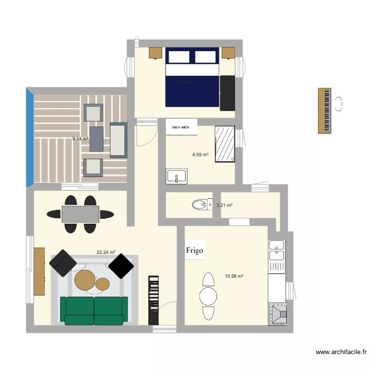 plan 1 appart. Plan de 