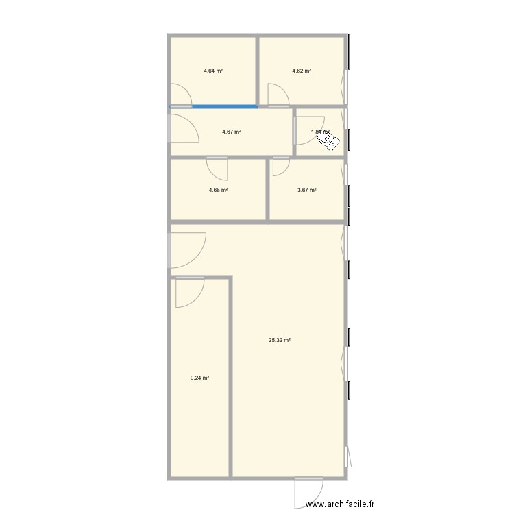 Gabat sdb V3. Plan de 0 pièce et 0 m2