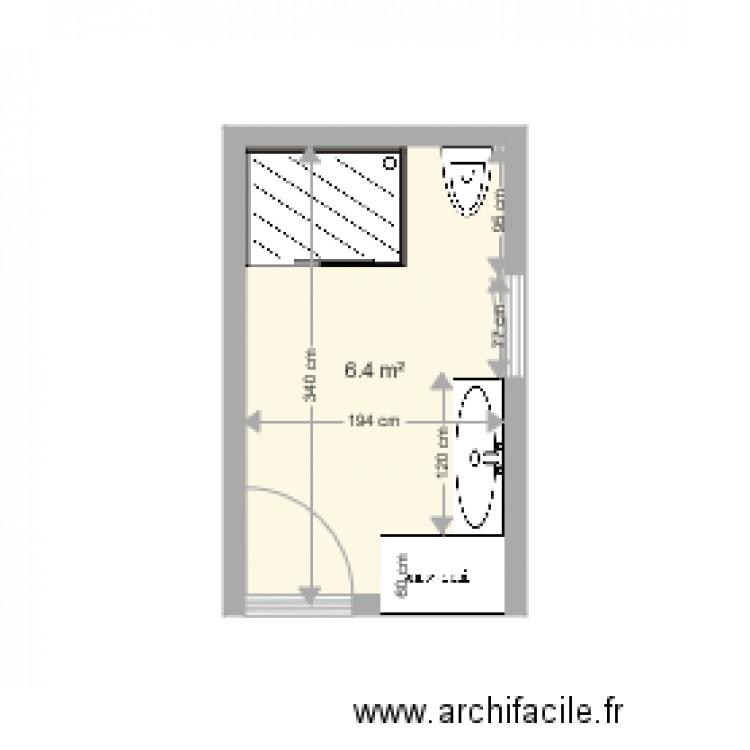 salle de bain flo. Plan de 0 pièce et 0 m2