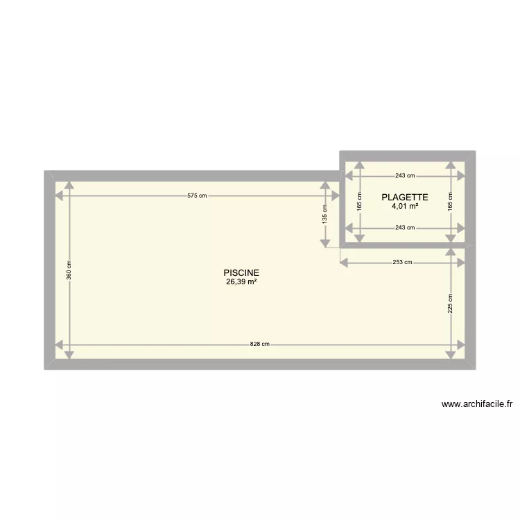 Piscine. Plan de Piscine. Plan de
