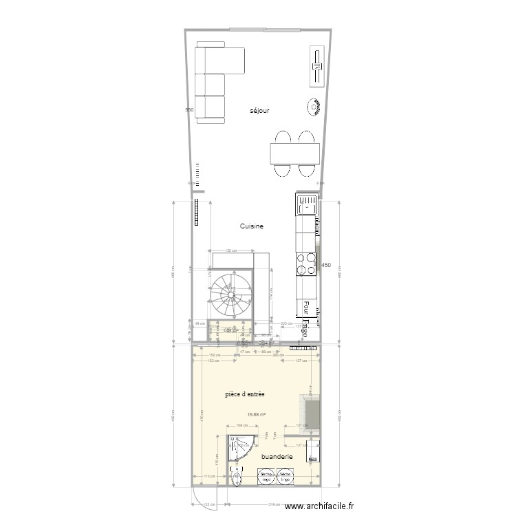 REZ DE CHAUSSEE LENS mars 2021. Plan de 0 pièce et 0 m2