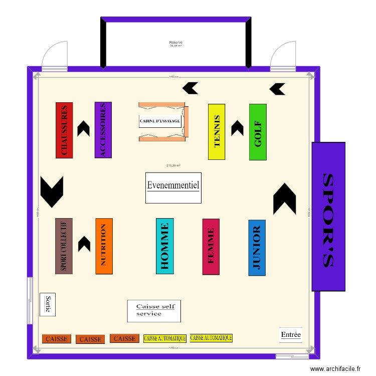 SPOR'S. Plan de 0 pièce et 0 m2