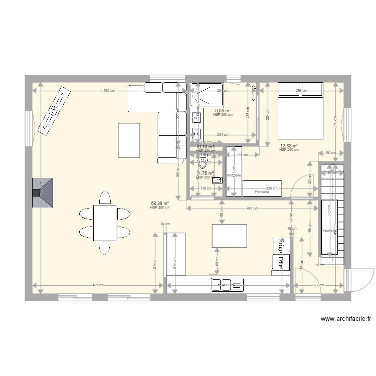 Maison Lafare Amo et celine4. Plan de 13 pièces et 158 m2