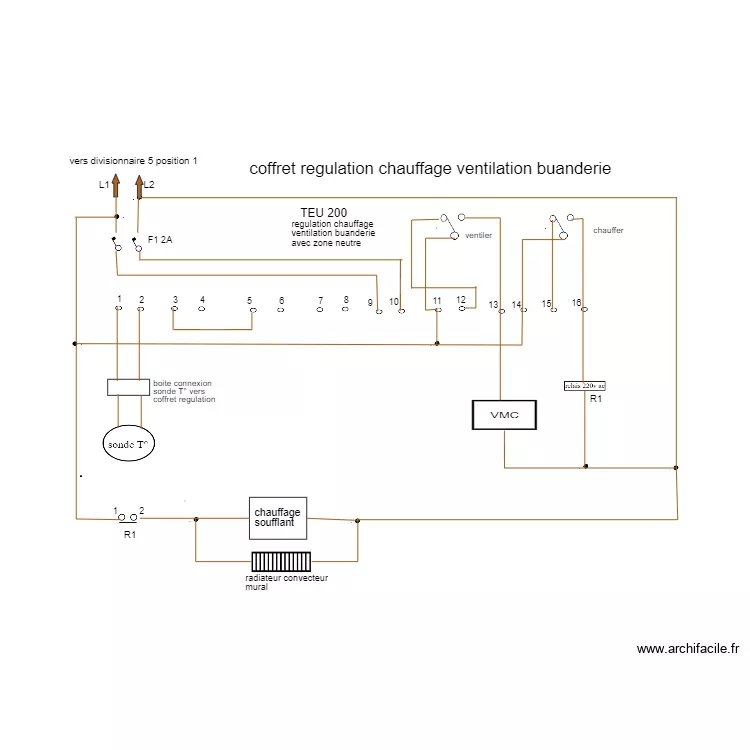 regulation ventilation chauffage buanderie. Plan de regulation ventilation chauffage buanderie. Plan de