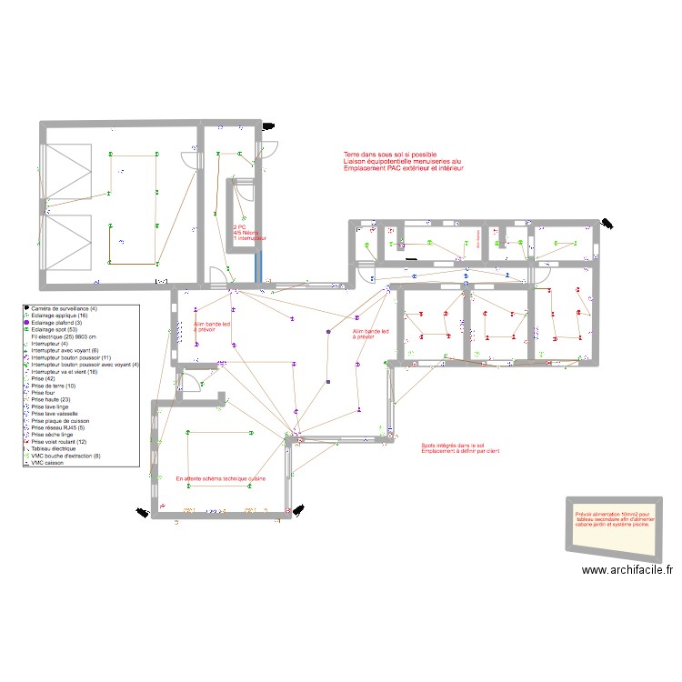 Youssef. Plan de 9 pièces et 111 m2