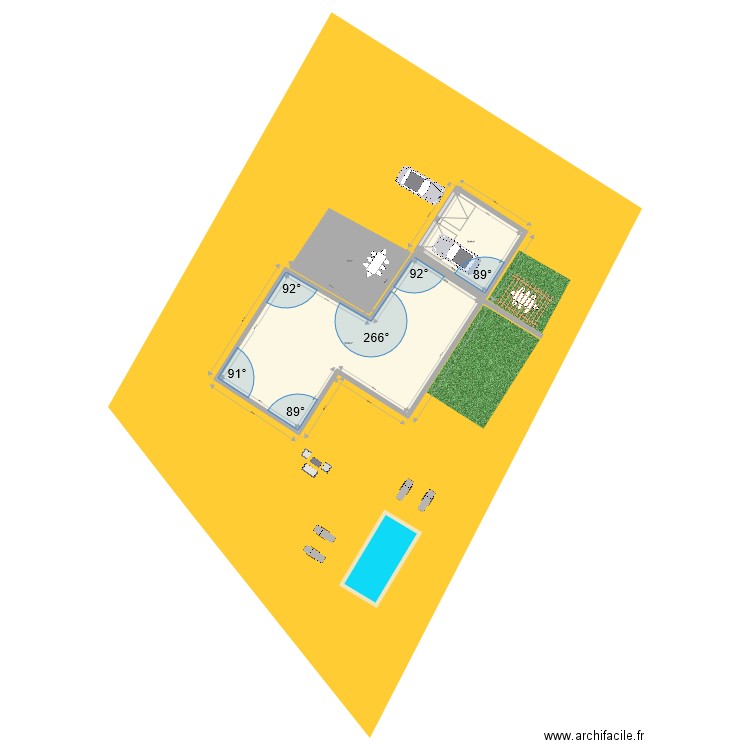 marcy implantation garage v3. Plan de 2 pièces et 197 m2