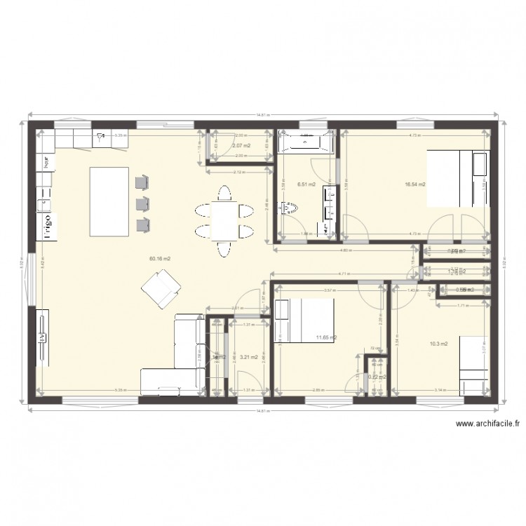 IRLANDAIS NOUVEAU . Plan de 12 pièces et 115 m2