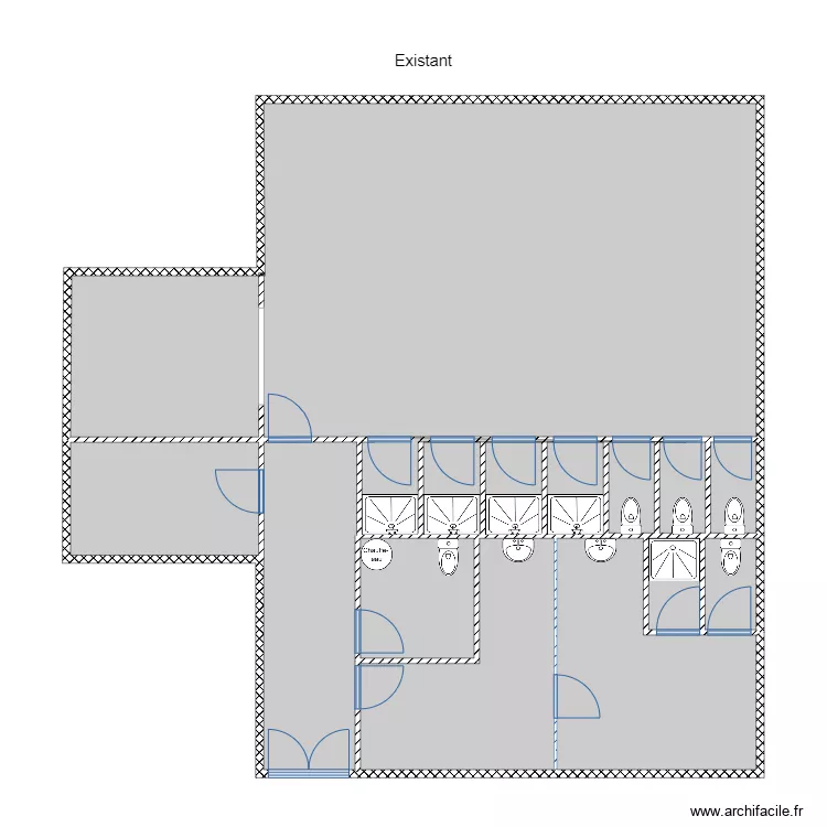 B&acirc;timent 338  Regulus Tout les vestiaires. Plan de 