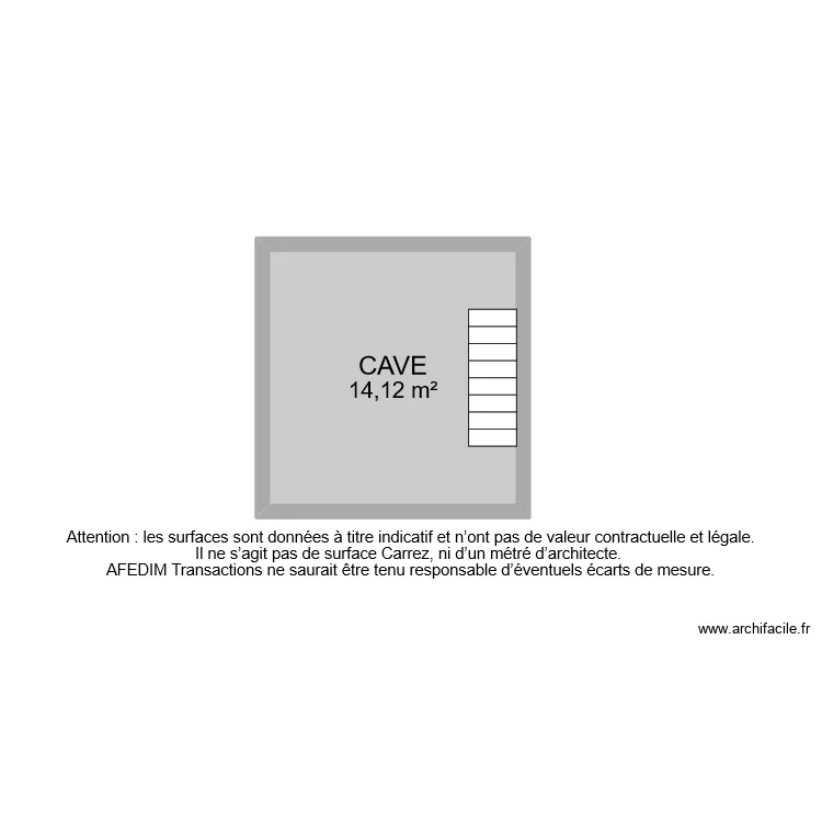 BI 9682 CAVE. Plan de 