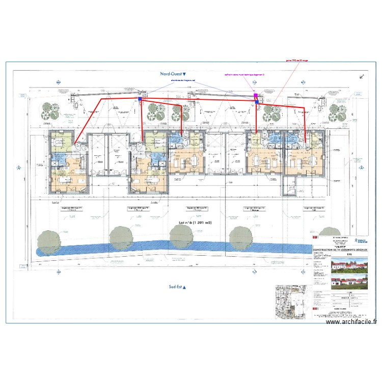 plan VRD antenne les illettes LOT 6. Plan de 0 pièce et 0 m2