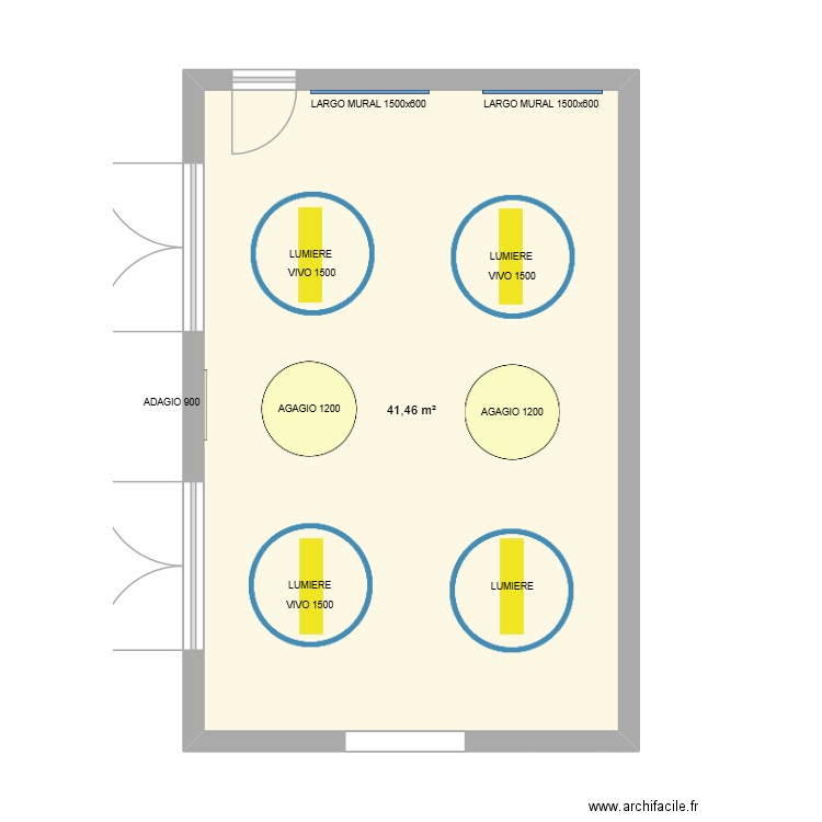 IND - SALLE DE MUSIQUE V. Plan de 1 pièce et 41 m2