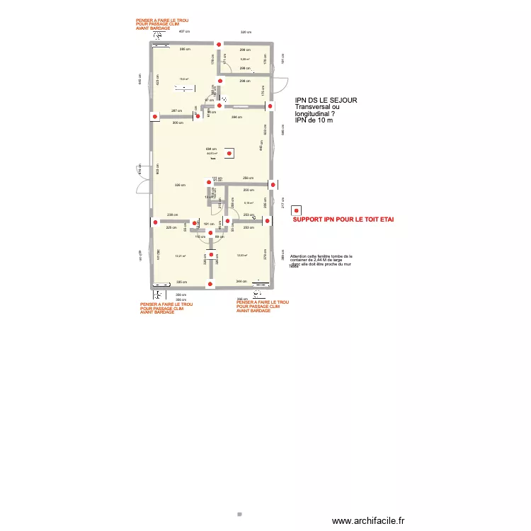 PLAN   AUGMENTE 7,32  x1220  SANS LES  MEUBLES V2. Plan de 