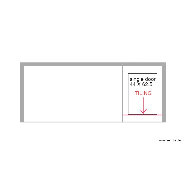 cabinet 2 back space to build X 3. Plan de 2 pièces et 16 m2