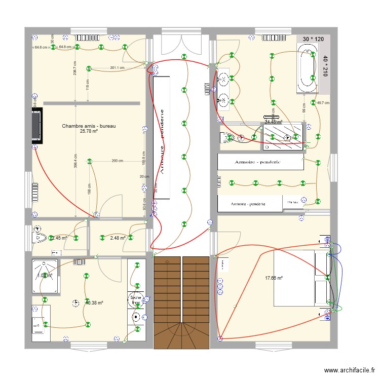 1er étage 17 déc 18. Plan de 0 pièce et 0 m2