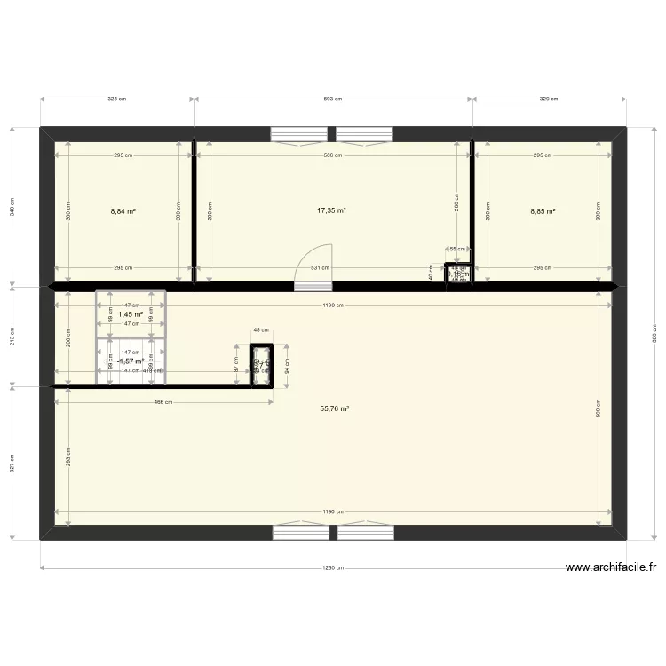 DURANT EXISTANT. Plan de 