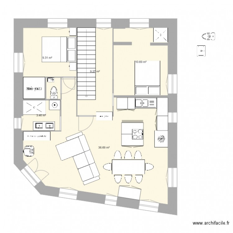 apart 1er modif 3. Plan de 0 pièce et 0 m2