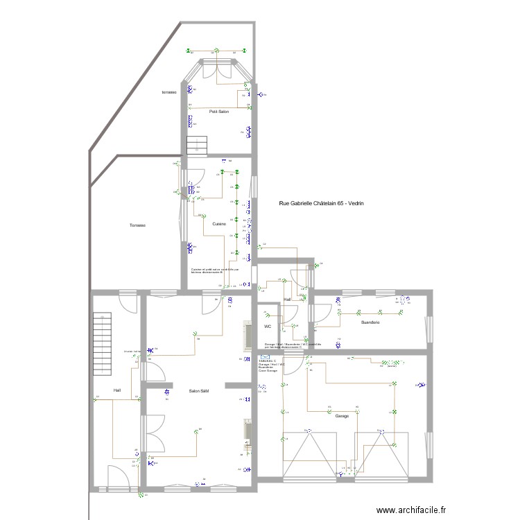 Vedrin Elec RDC. Plan de 0 pièce et 0 m2