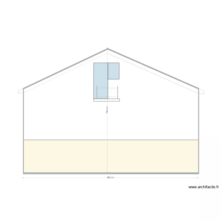 PIGNON LATERALE GAUCHE . Plan de 
