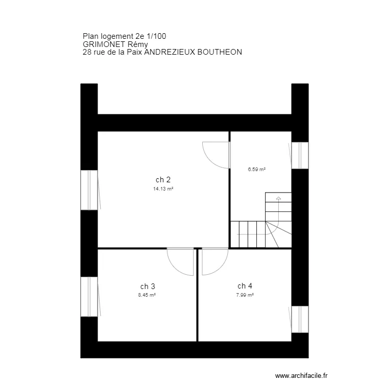 GRIMONET Andrezieux. Plan de 