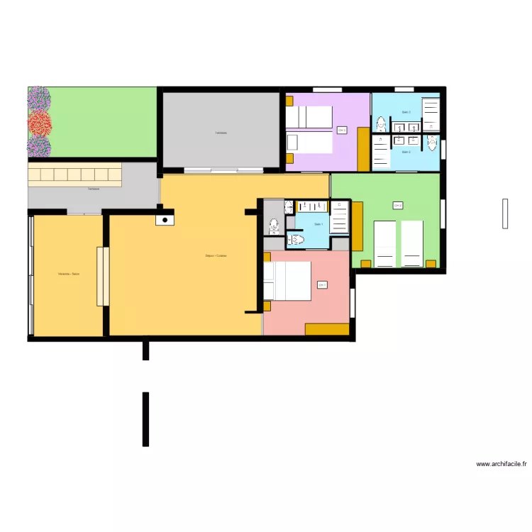 G&icirc;te Le Pech Le Champ dernier projet 13 02 2016. Plan de 