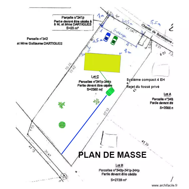 Viegas buisset. Plan de 