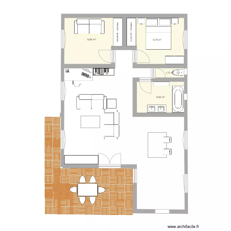 maison saint gilles. Plan de 