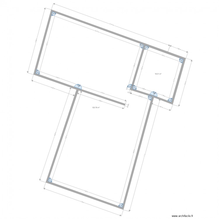 xv39 agrandissement 1. Plan de 2 pièces et 139 m2