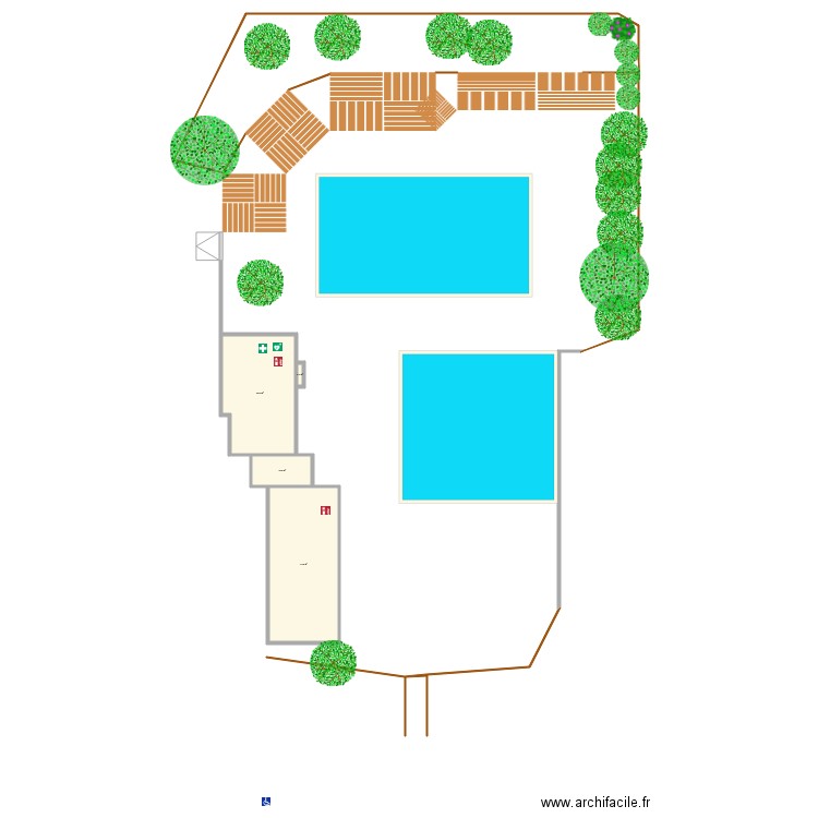 piscines Midi. Plan de 0 pièce et 0 m2