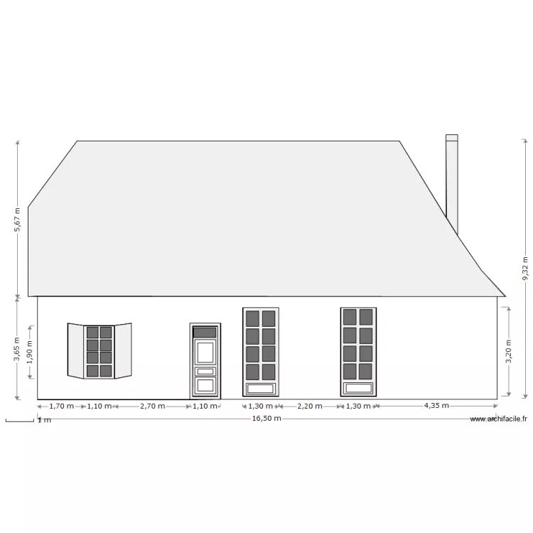 Façade ouest 3. Plan de Façade ouest 3. Plan de