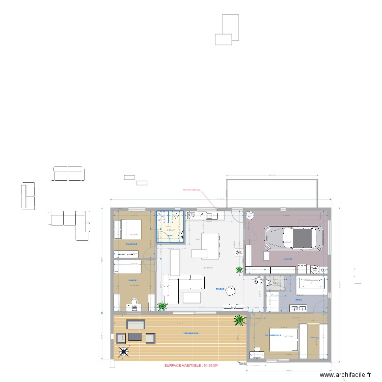HERAUD 4 CECILE 11 for NOV 2021. Plan de 8 pièces et 115 m2