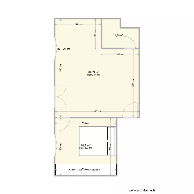 max 3 apr&egrave;s travaux. Plan de 