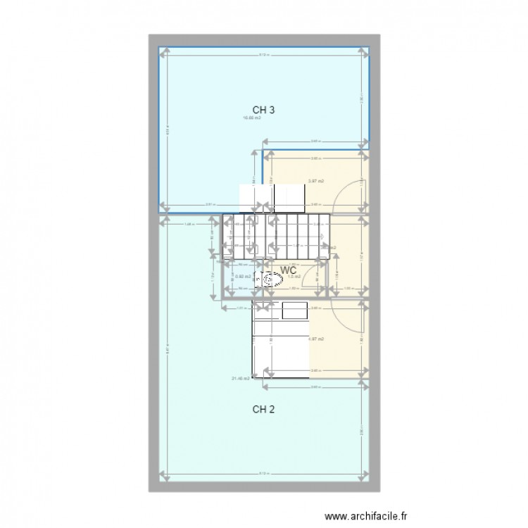 LABENNE 2 er étage. Plan de 0 pièce et 0 m2