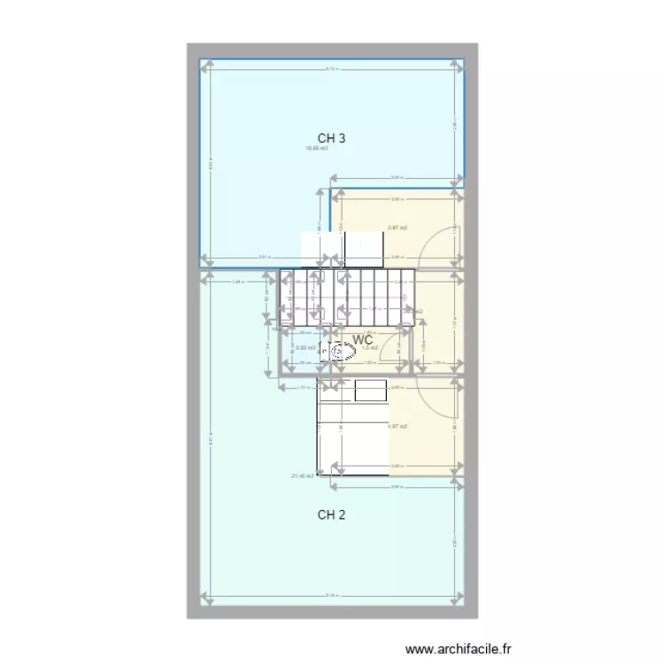LABENNE 2 er étage. Plan de LABENNE 2 er étage. Plan de