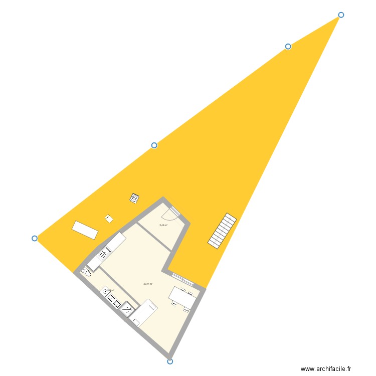 CADASTRE. Plan de 3 pièces et 41 m2