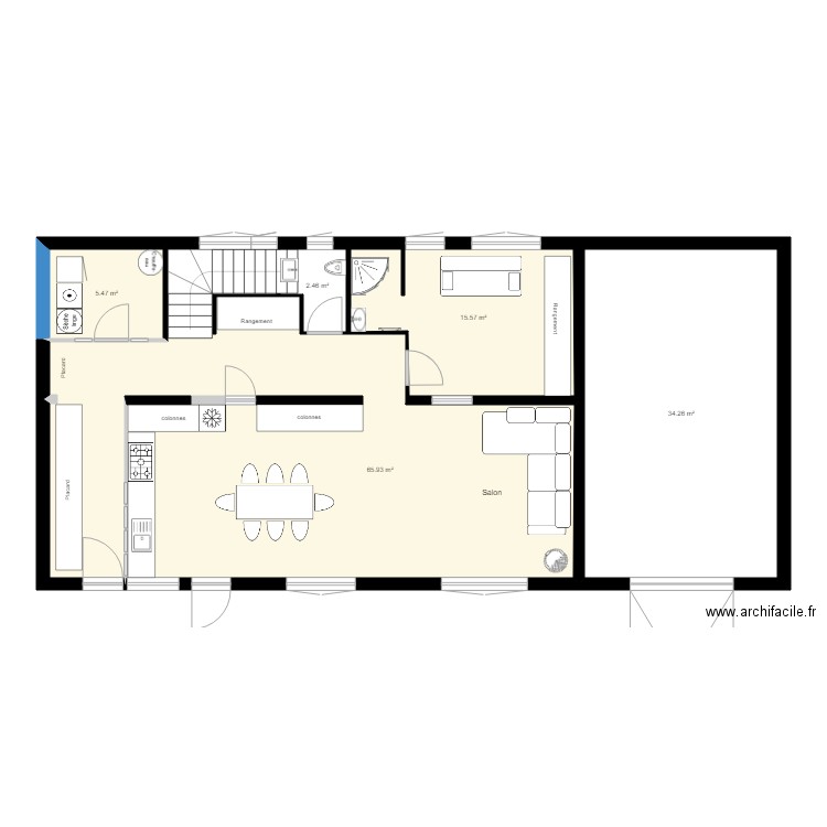 Projet Spinelli plan implantation cuisine 11. Plan de 0 pièce et 0 m2