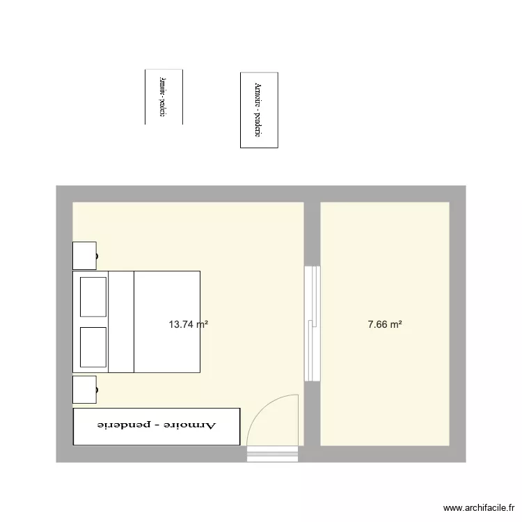 Chambre SDB . Plan de 