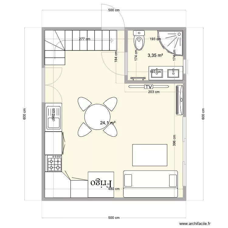 chalet 1. Plan de 