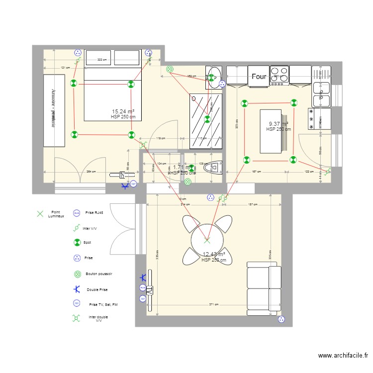 Studio 1609 plan elec. Plan de 0 pièce et 0 m2